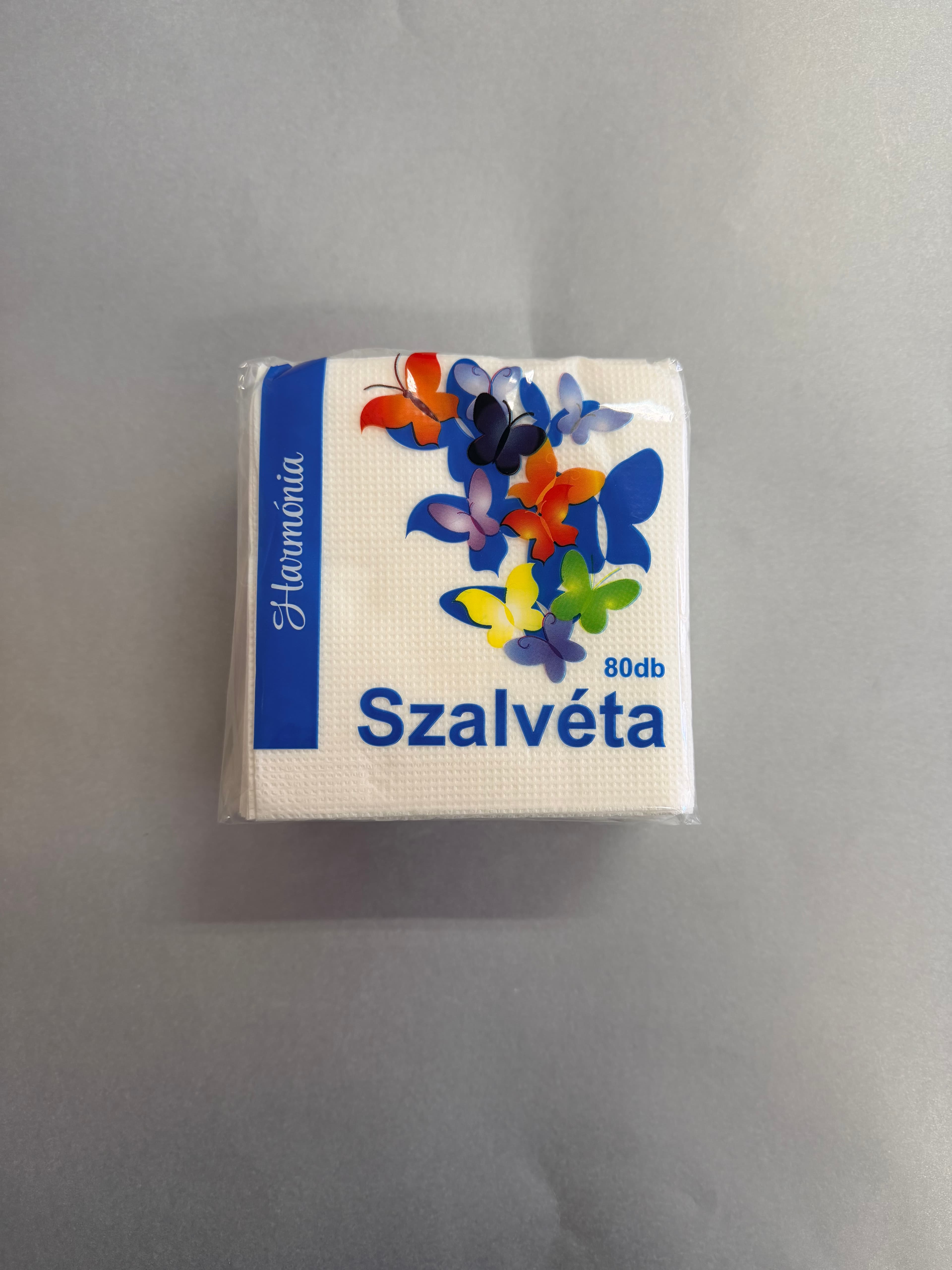 Harmónia papírszalvéta - 1 rétegű, fehér