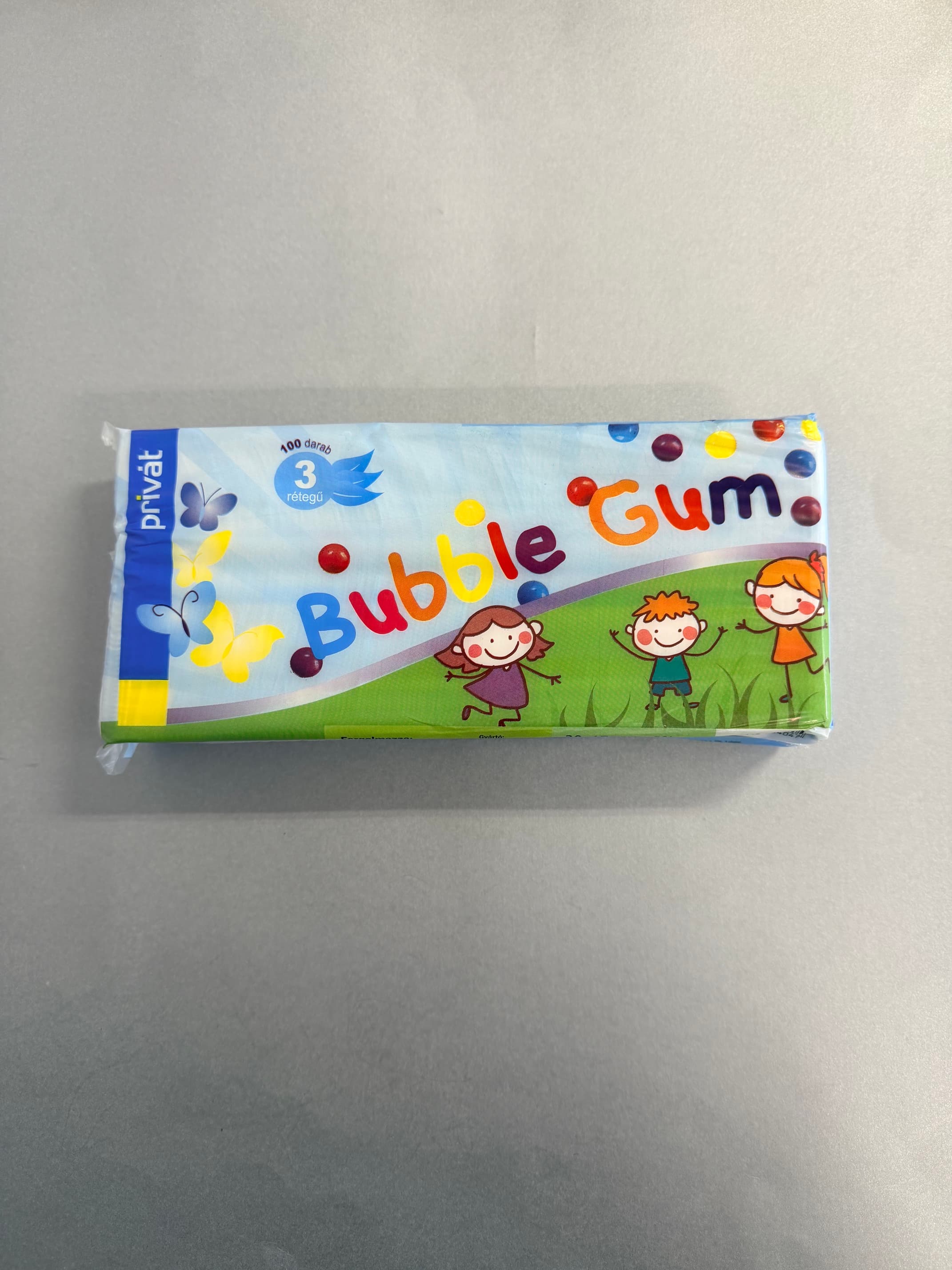 Privát Bubble Gum illatú papírzsebkendő - 3 rétegű